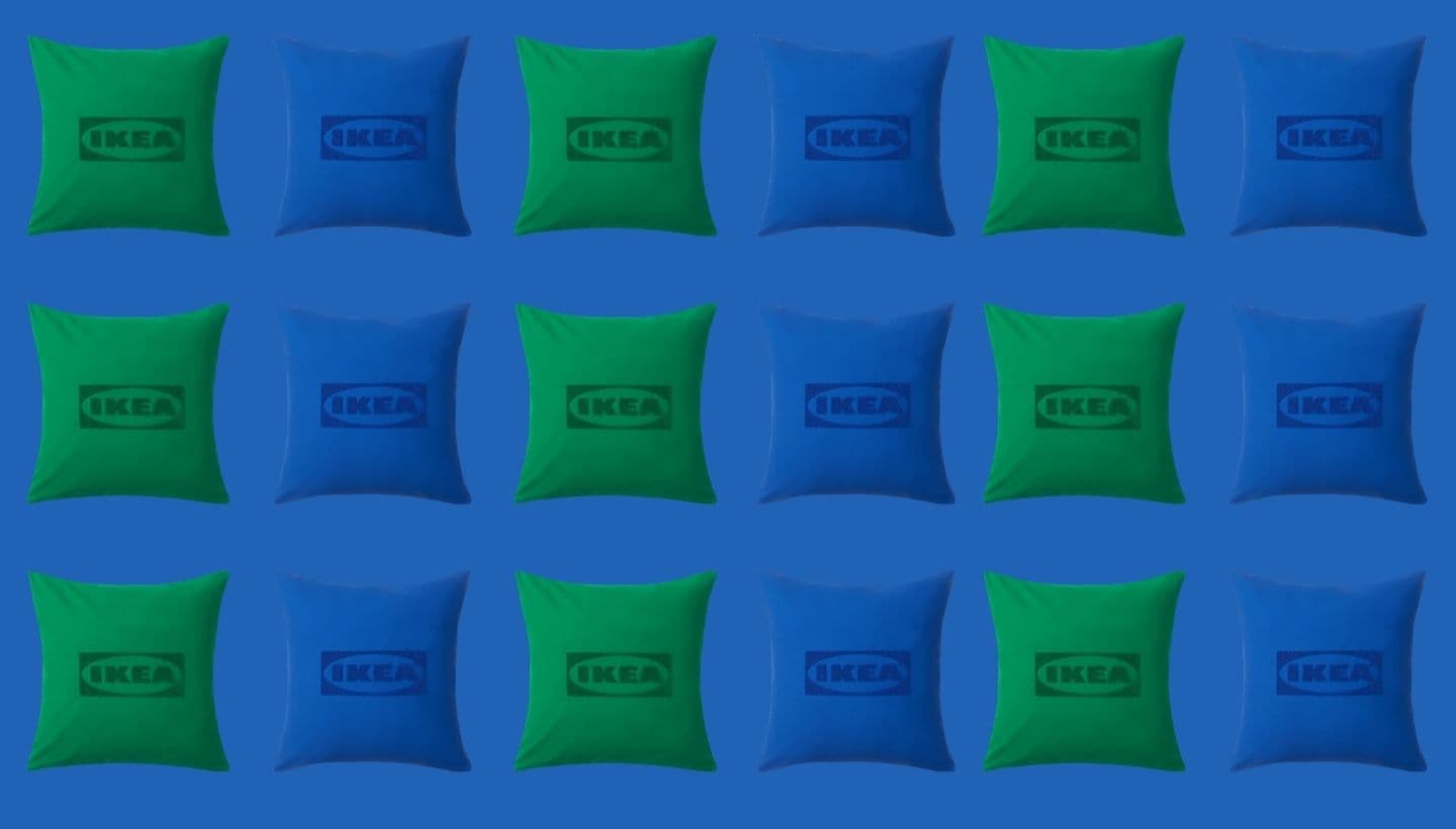 A ikea lançou uma coleção com a própria logomarca